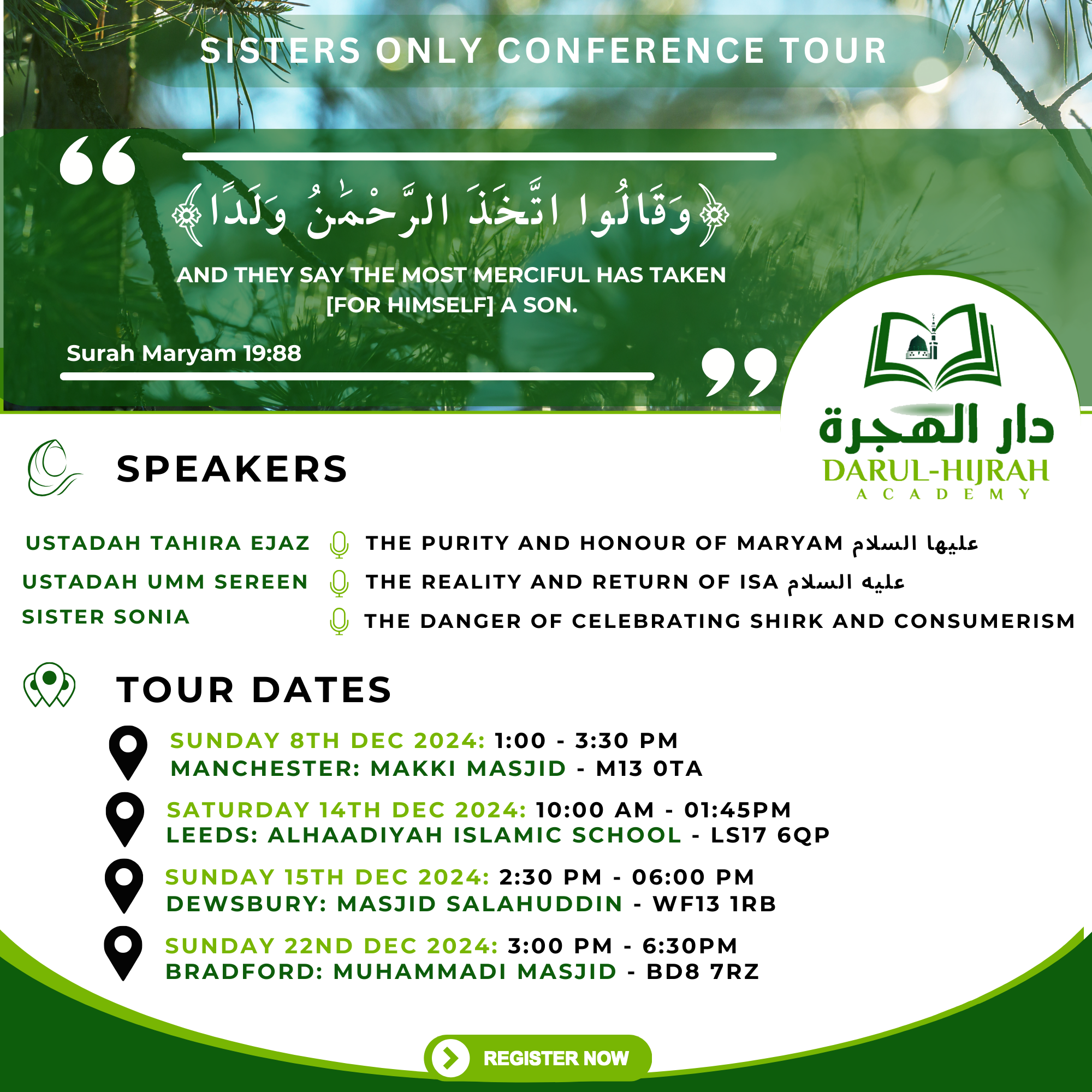 Sisters Only Conference Tour